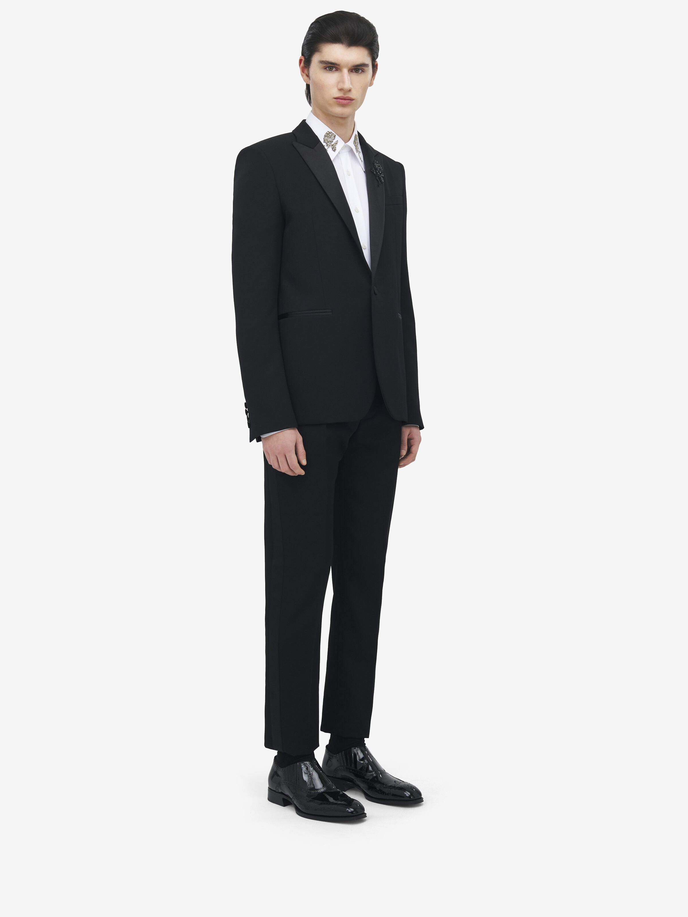 Sailor Tattoo Rose Embroidery Tuxedo Jacket - 4