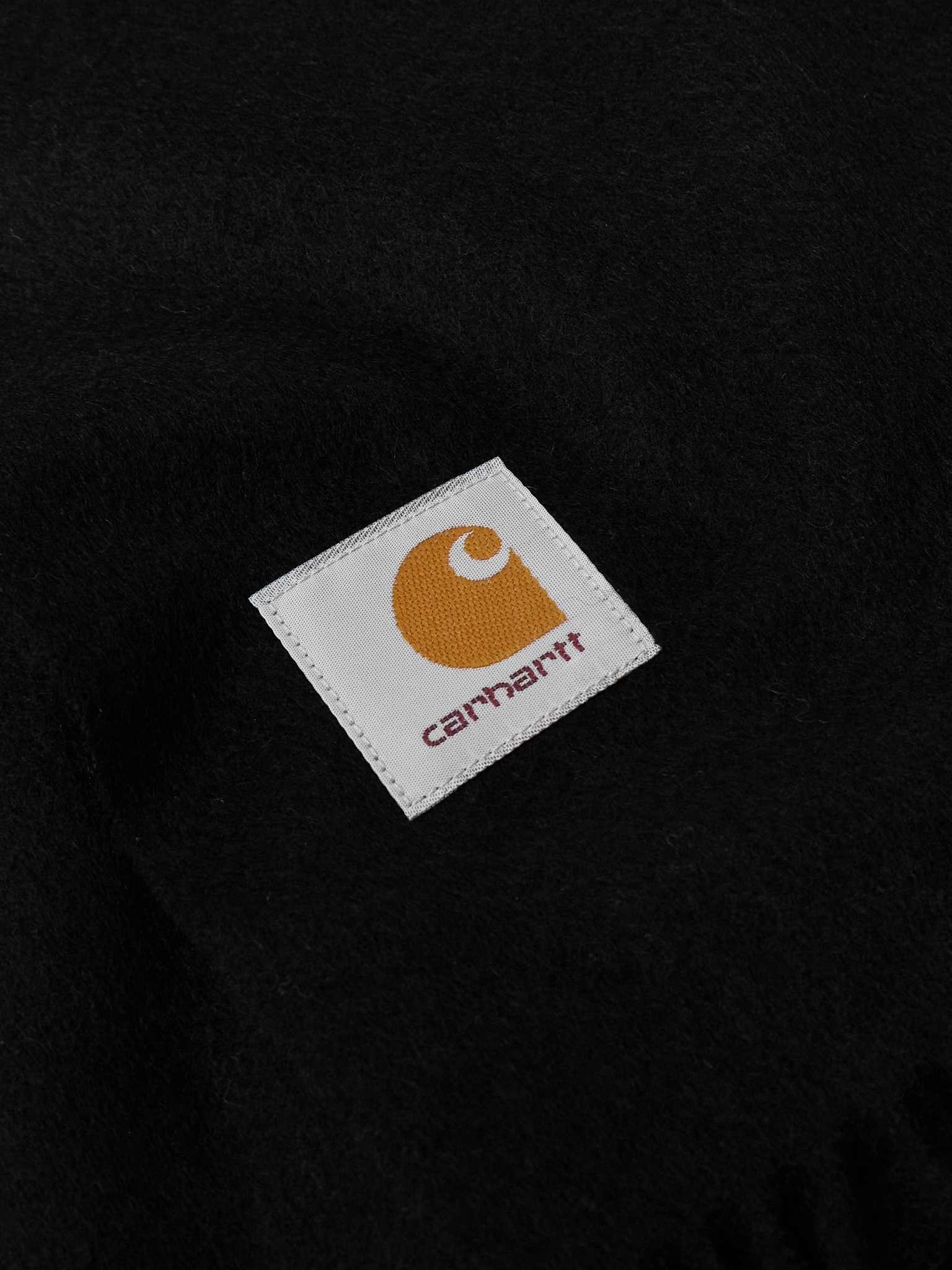 Clan Logo-Appliquéd Fringed Wool Scarf - 3