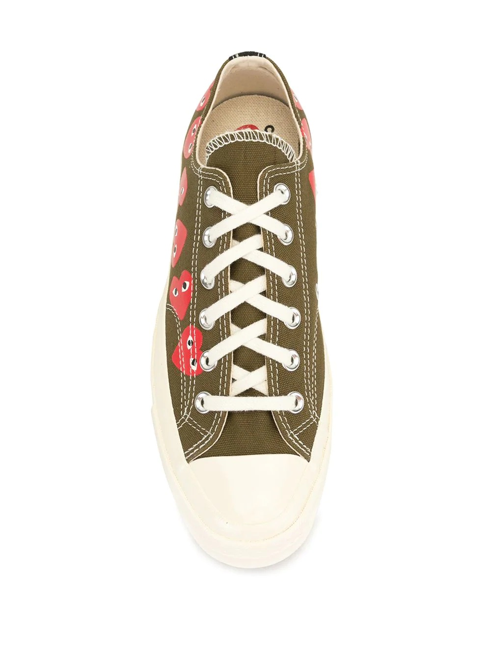 signature red heart print sneakers - 4