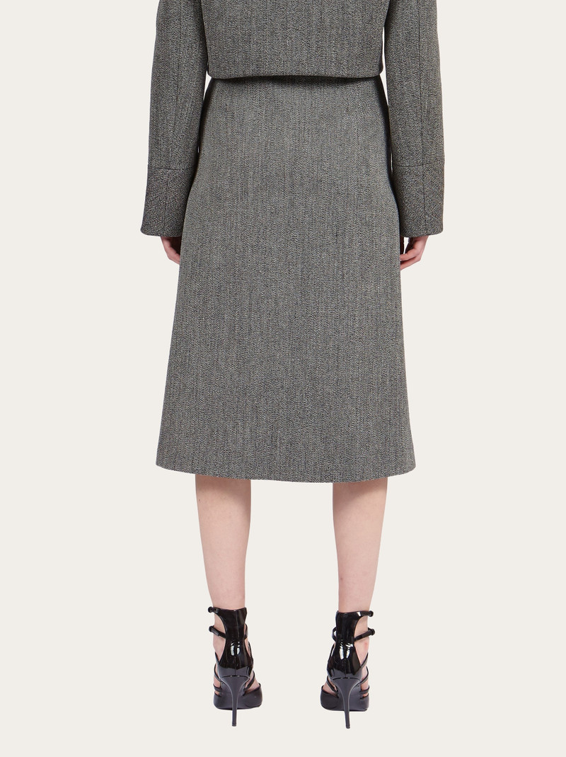 Tweed wrap skirt 3