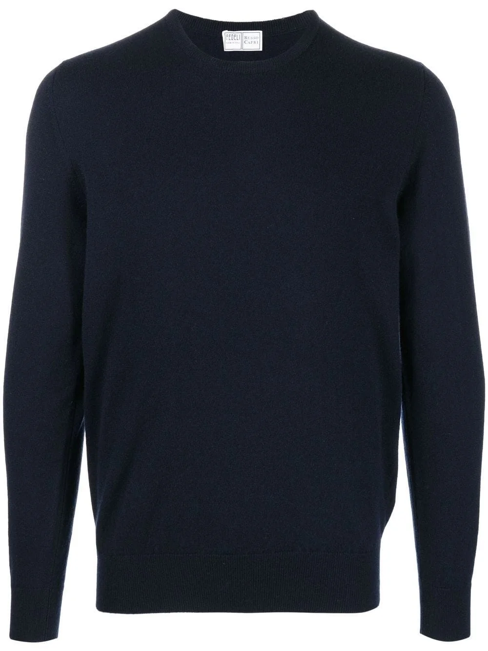 long-sleeved ribbed-hem jumper - 1