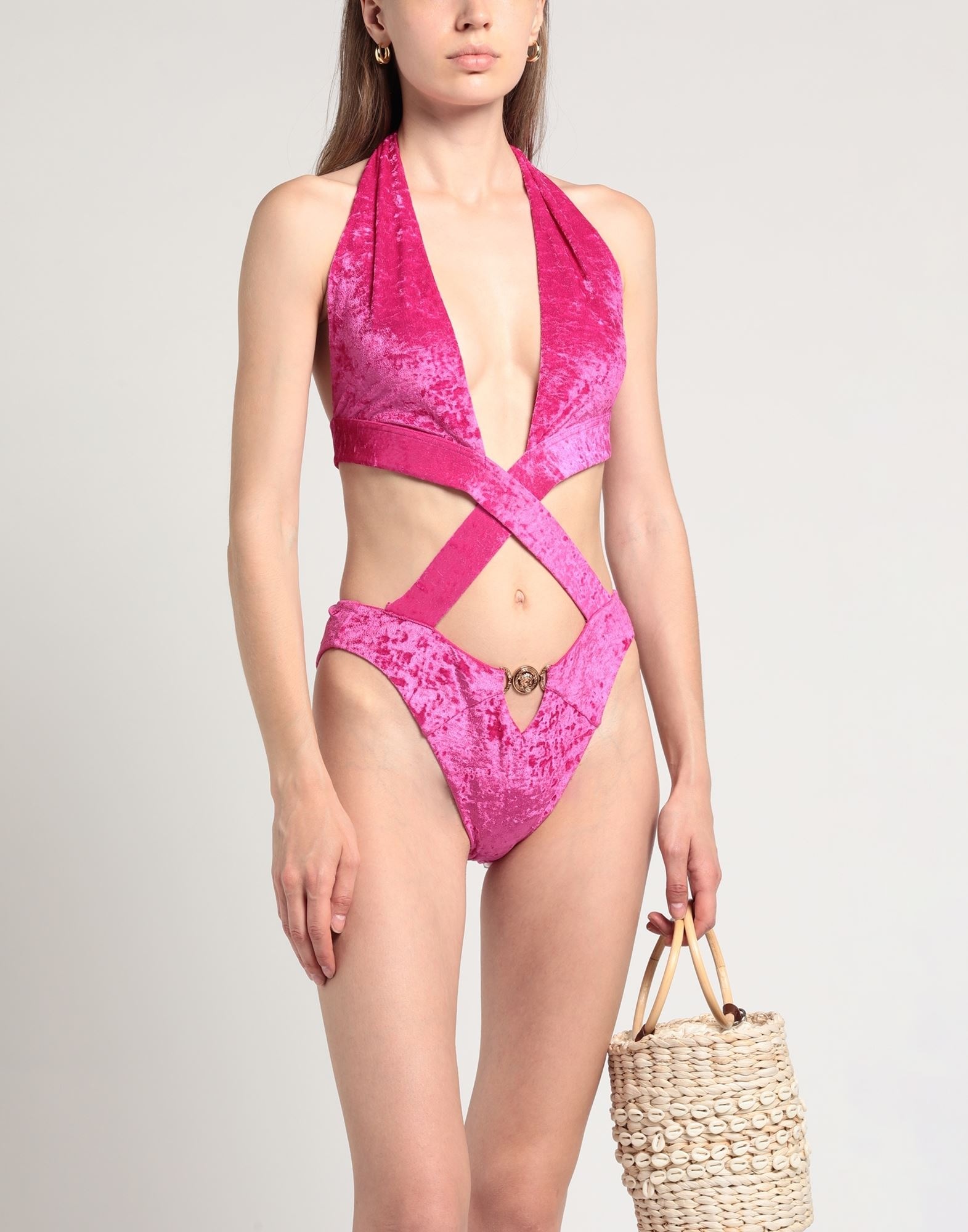 タンキニ Versace Medusa Plaque Detail Swimsuit VERSACE Medusa plaque detail swimsuit | REVERSIBLE