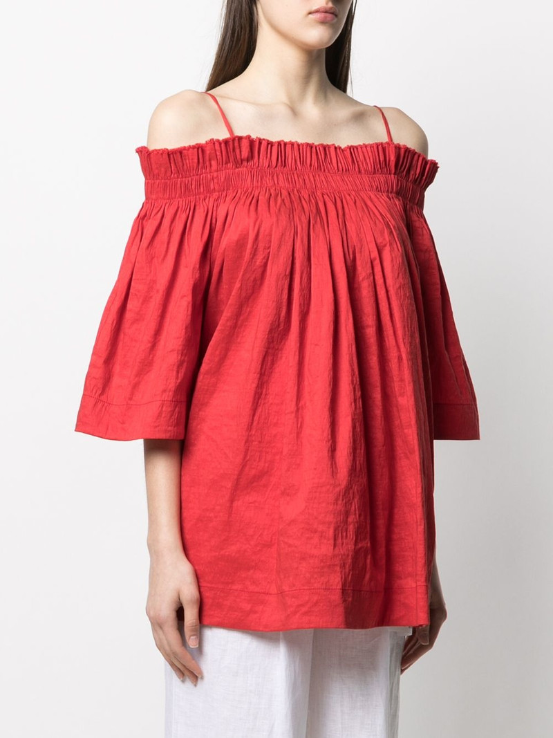 off-shoulder linen blouse 3