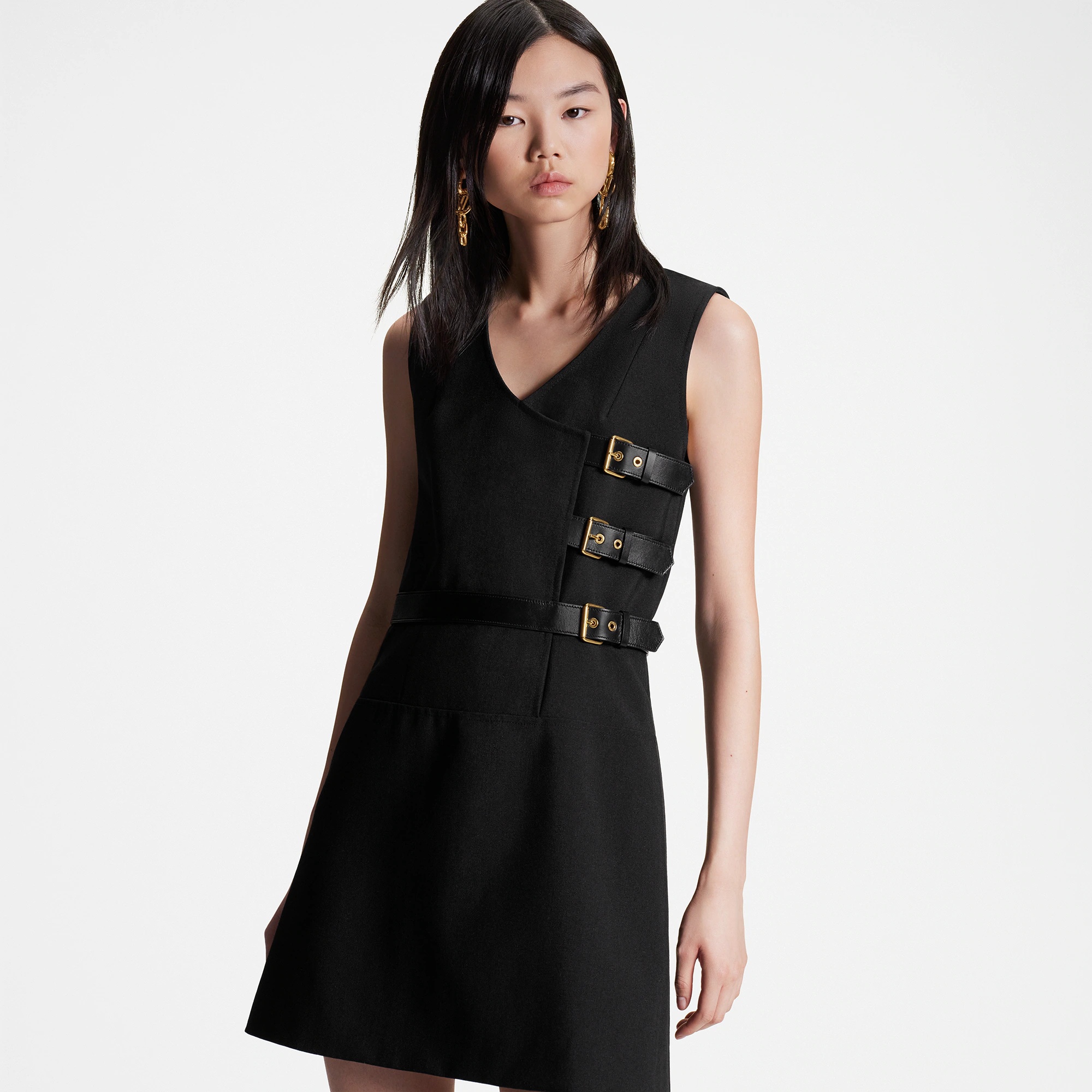 Wrap-Effect Buckle Dress - 5