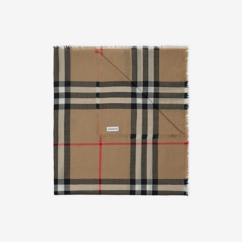 Check Wool Scarf 6