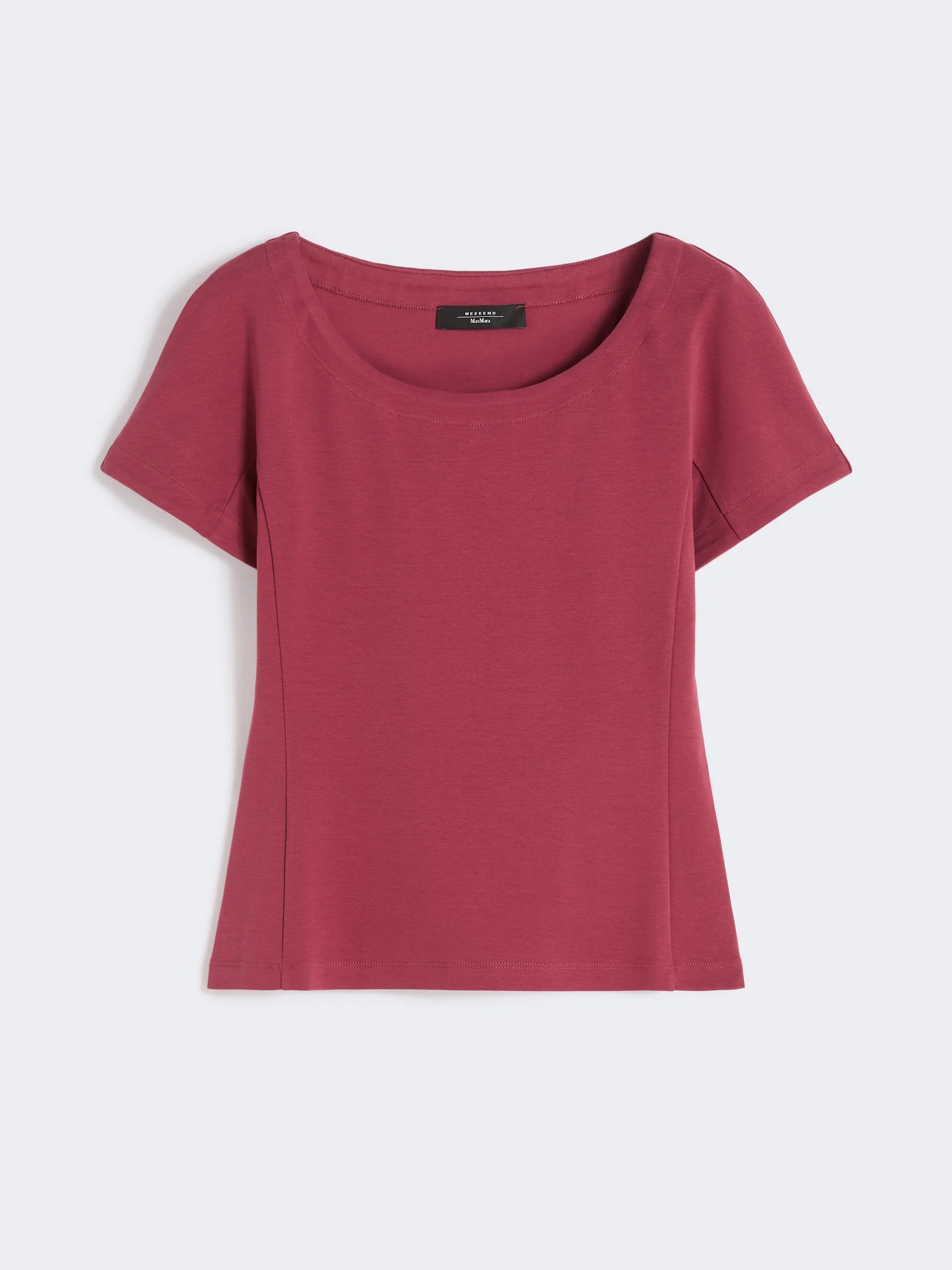 Fitted jersey top - CHERRY - 1