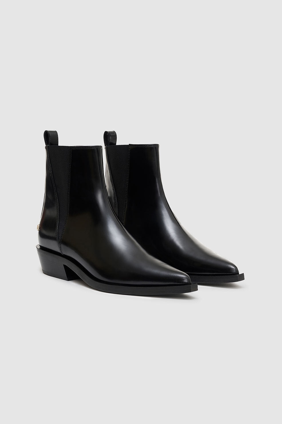Bekah Flat Boots - High-Shine Black - 2