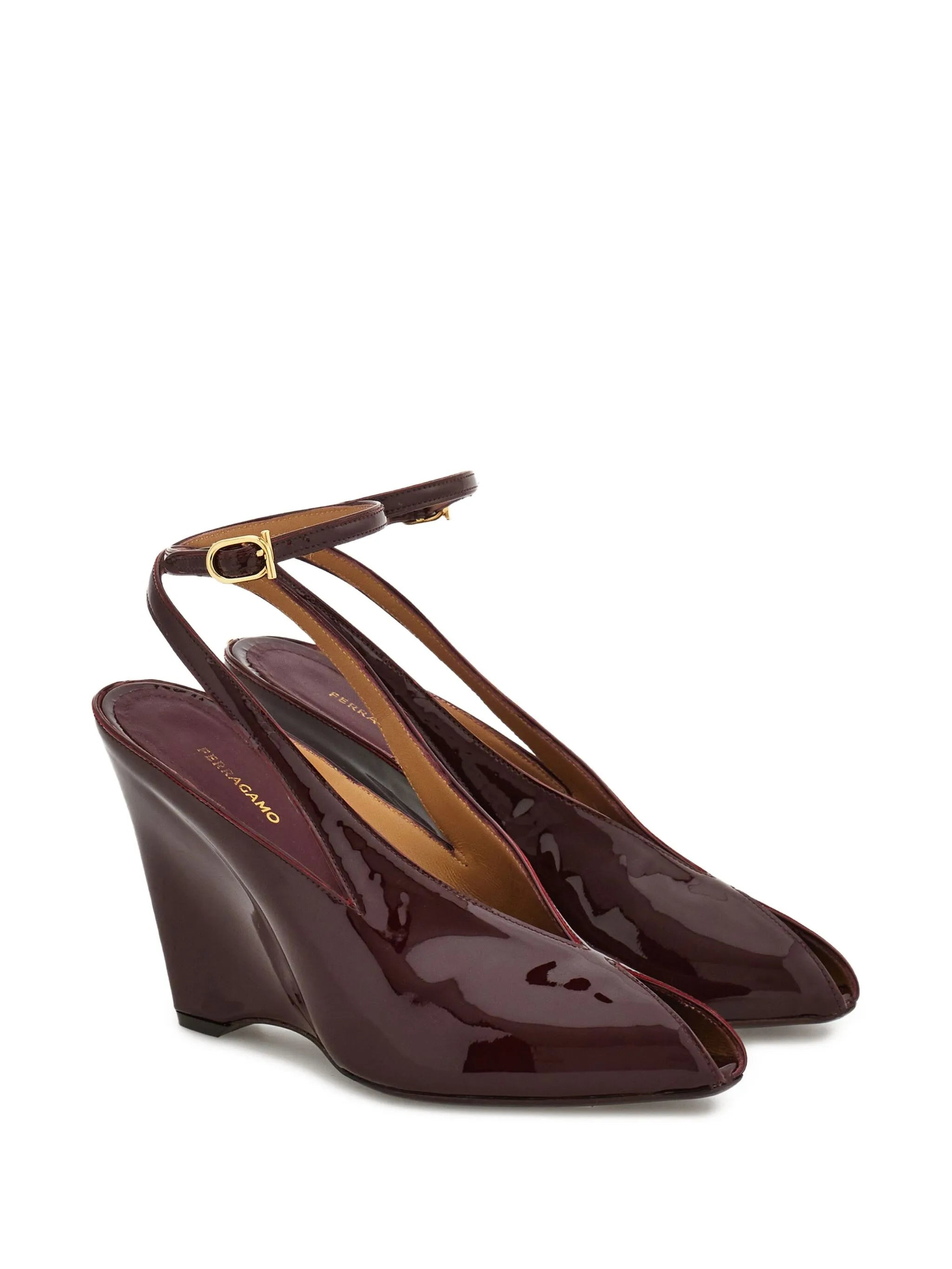 Ferragamo 90mm Peep-toe Wedge Pumps - 4