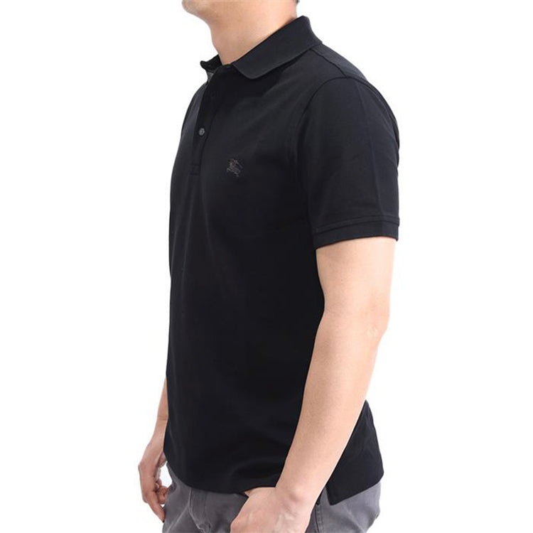 Men's Burberry Logo lapel Short Sleeve Polo Shirt Black 40551241 - 6