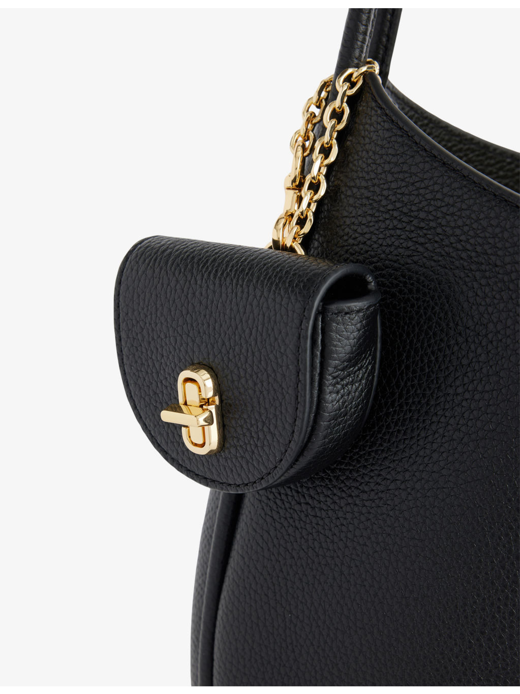 Large Crescent Leather Tote Bag - 4