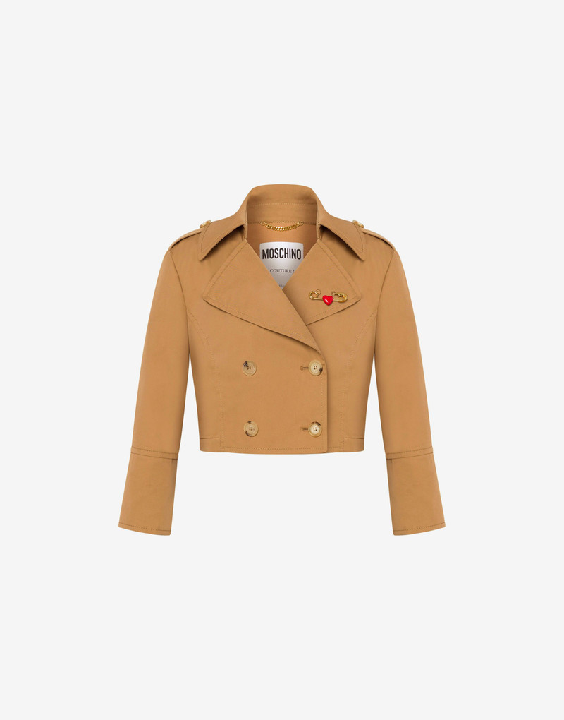 HEART SAFETY PIN CROPPED JACKET 1