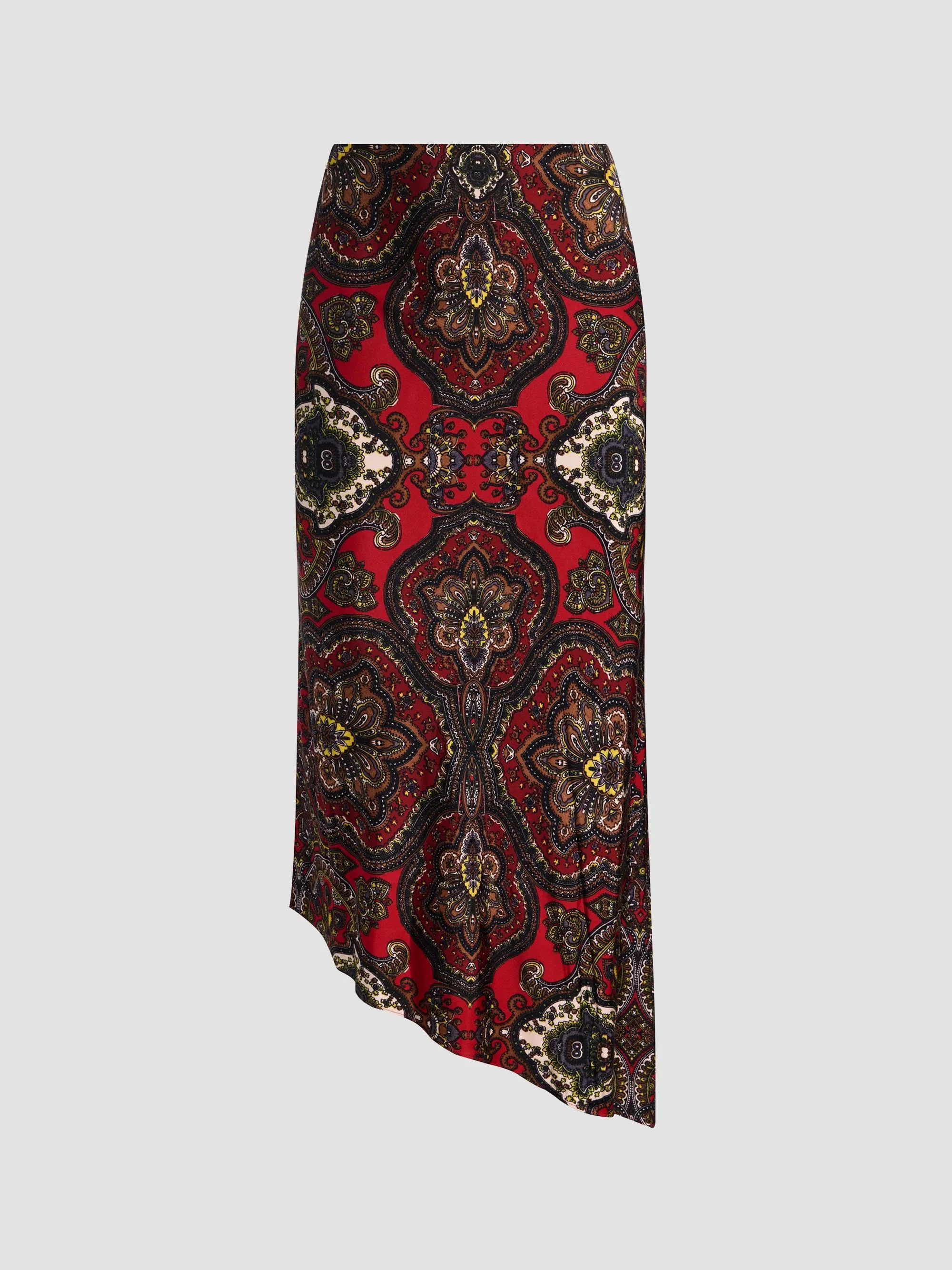 Women's Maeve Paisley Asymmetric Slip Midi Skirt - Bon Voyage Hibiscus Multi - 1