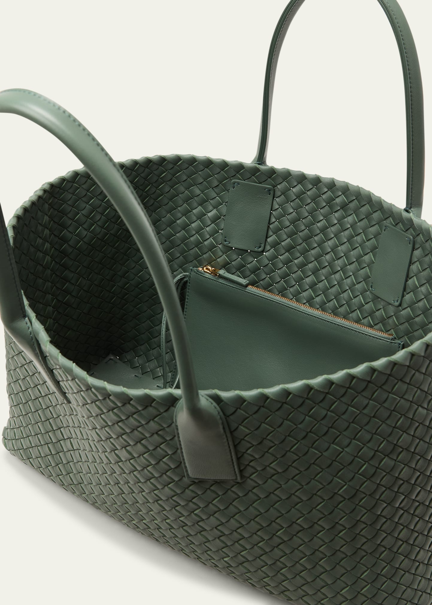 Cabat Medium Intrecciato East-West Tote Bag - 4