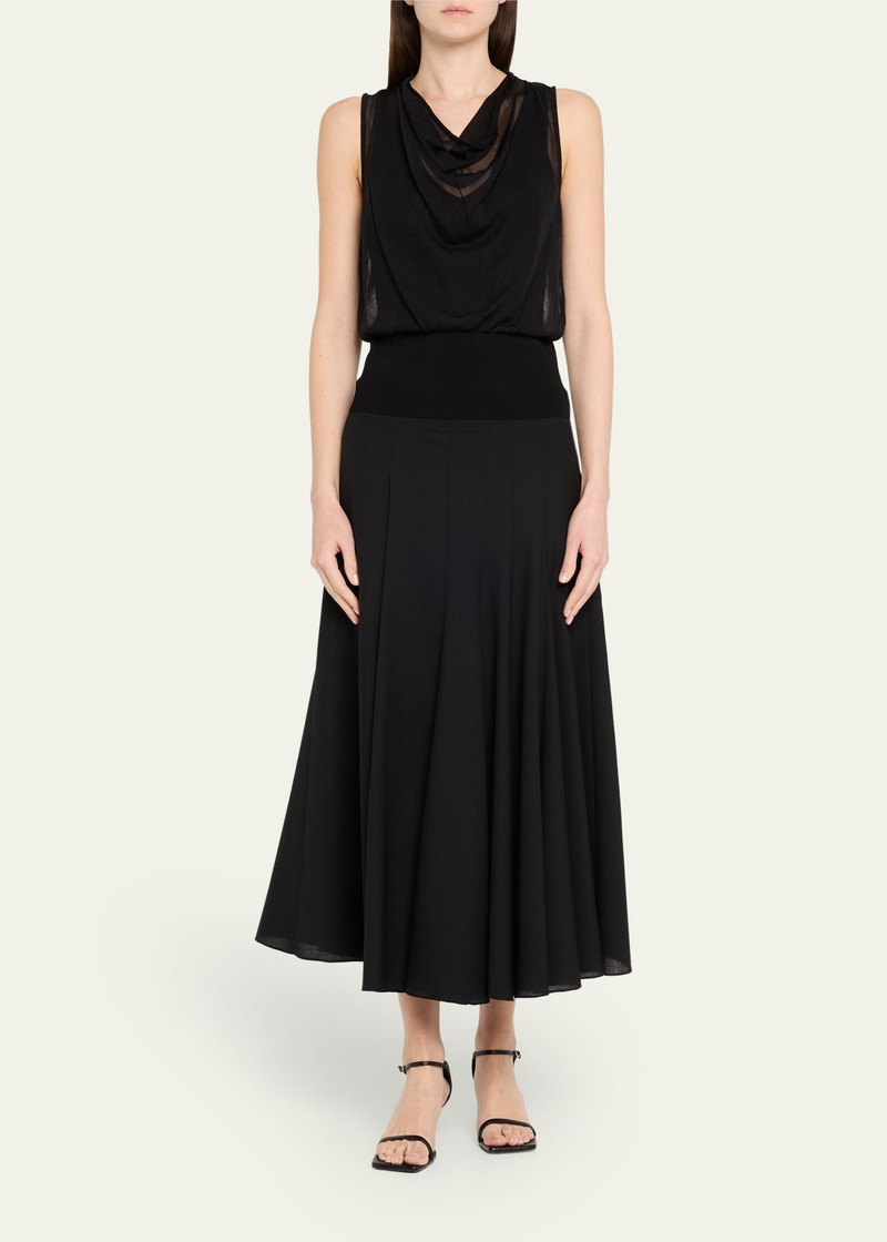 SIMKHAI Carmina Sheer Cowl-Neck Tank Top outlook