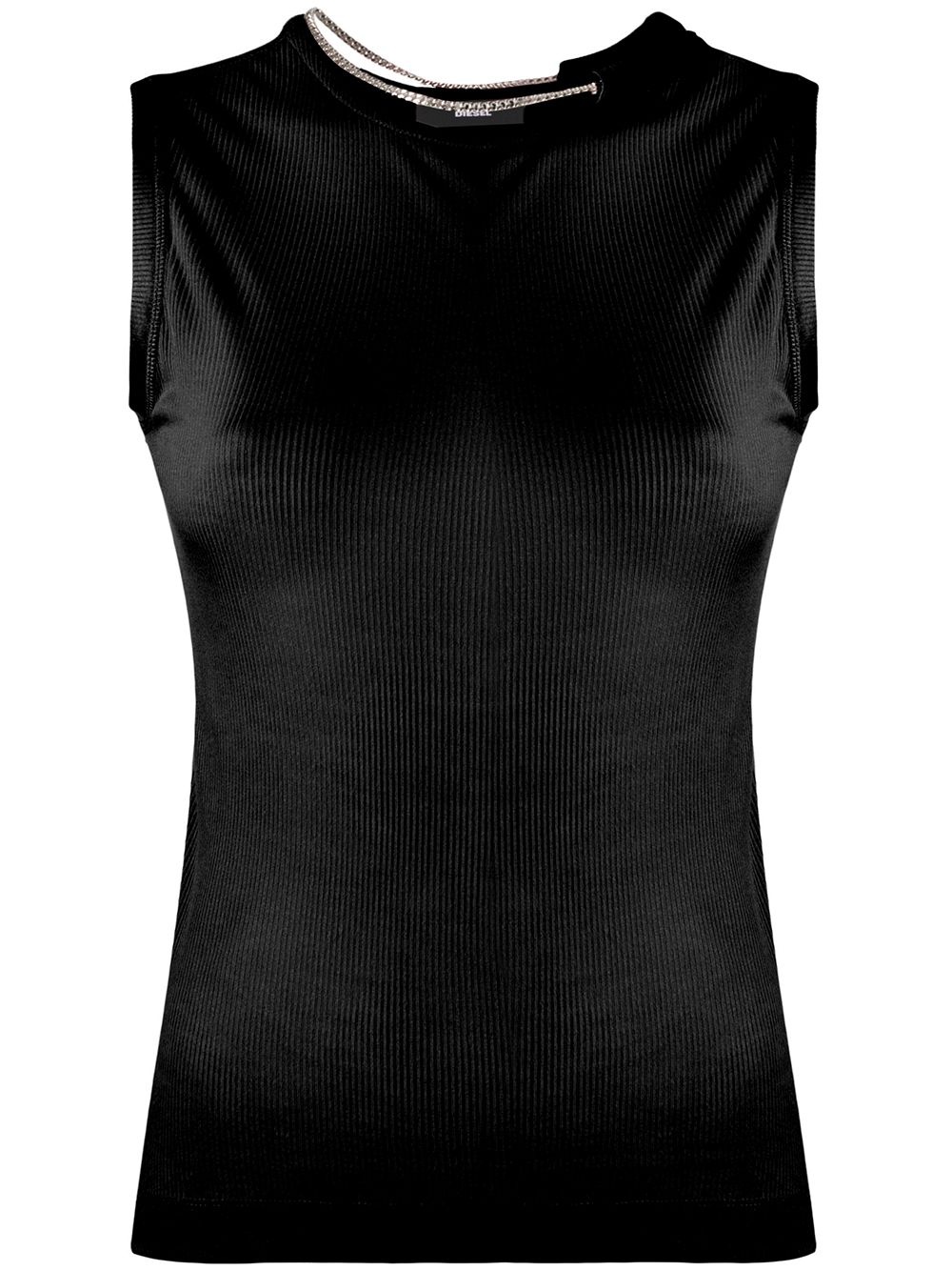 sleeveless fitted top - 1