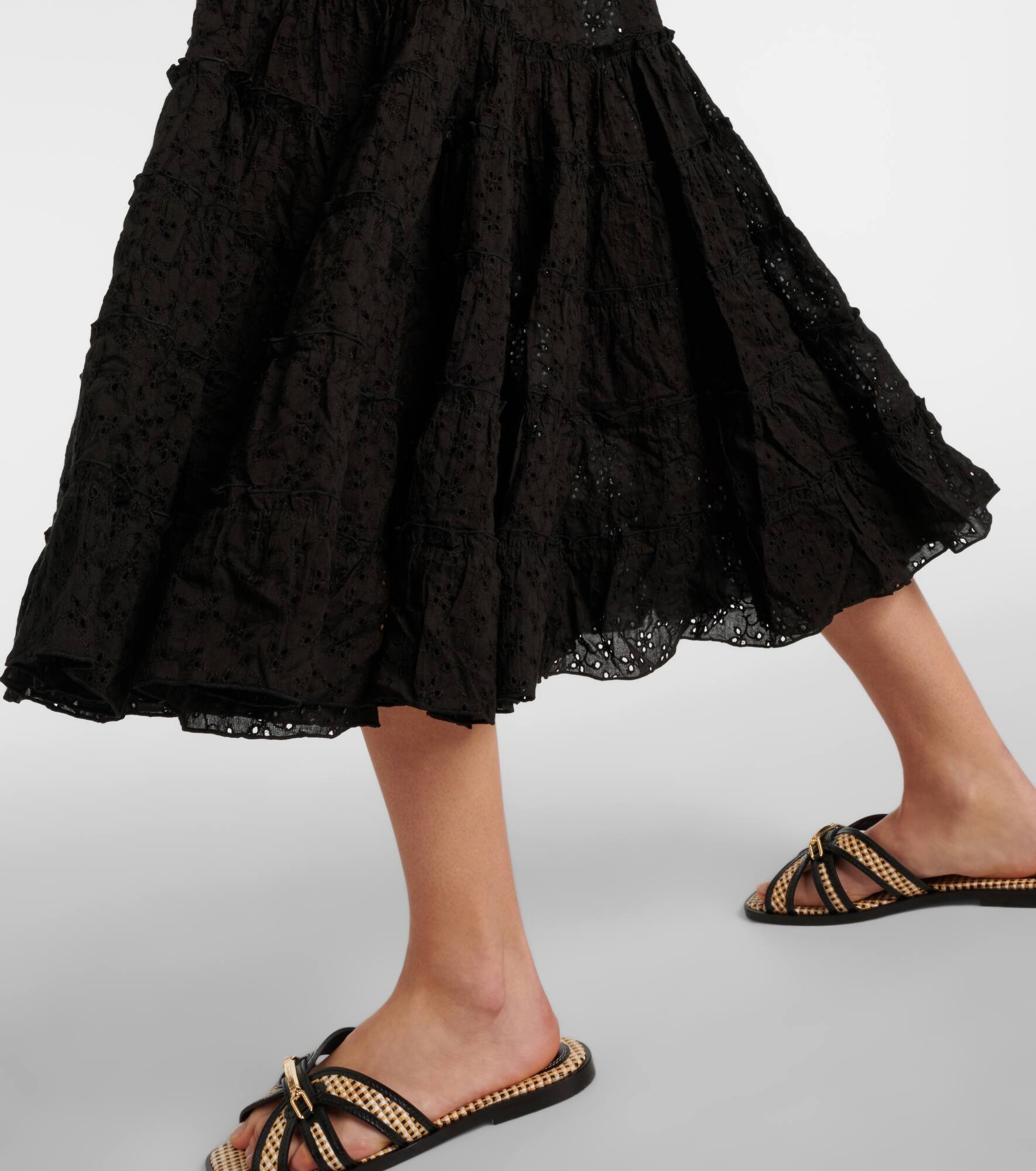 Soledad smocked cotton midi dress - 5