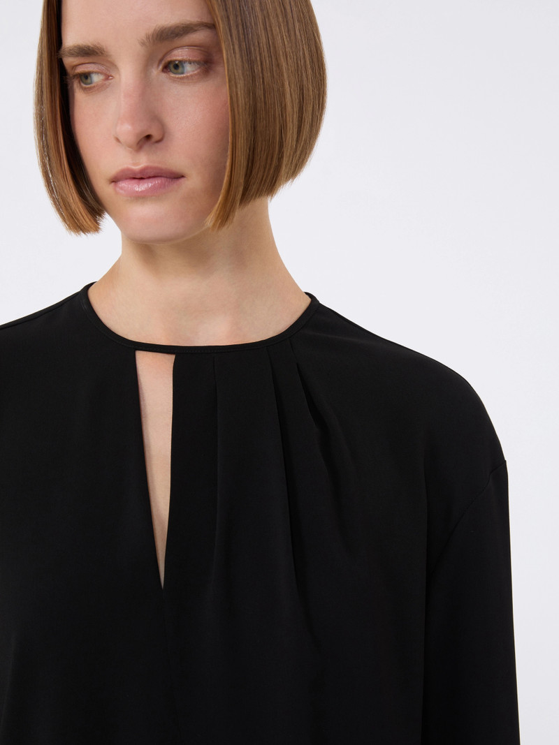 KAKI Lightweight cady blouse - BLACK 5