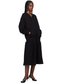 [Open YY] JERSEY SHIRRING HOODIE JACKET ★大人気★ OPEN YY] JERSEY SHIRRING HOODIE JACKET _ BLACK