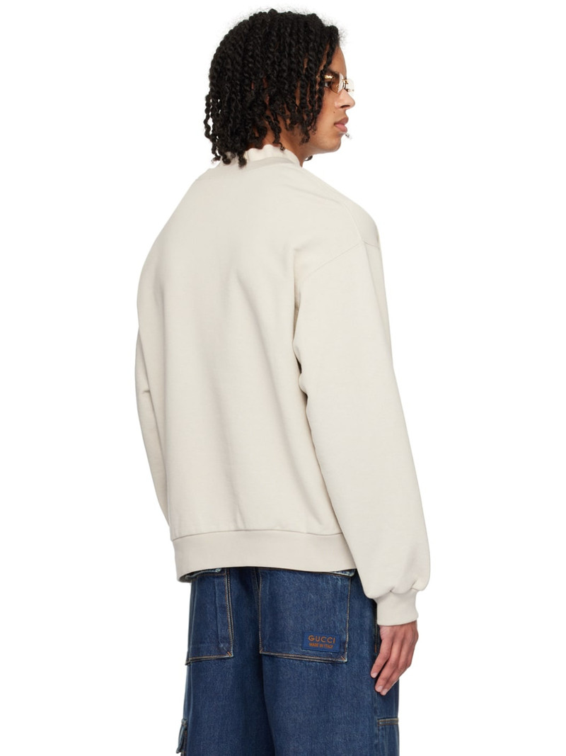 Taupe Printed Sweatshirt 3