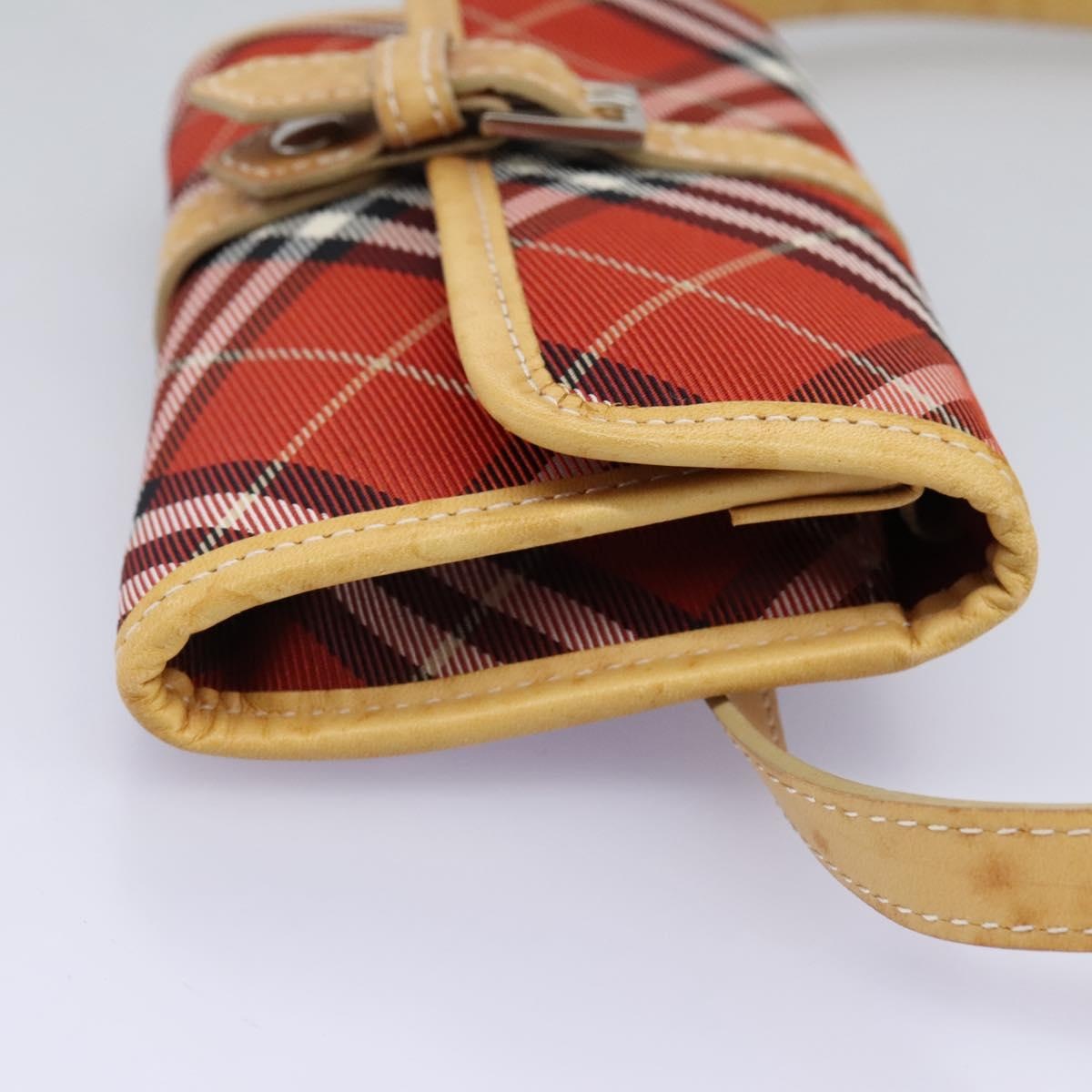 Burberry Nova Check Blue Label Waist Bag Canvas Red - 4