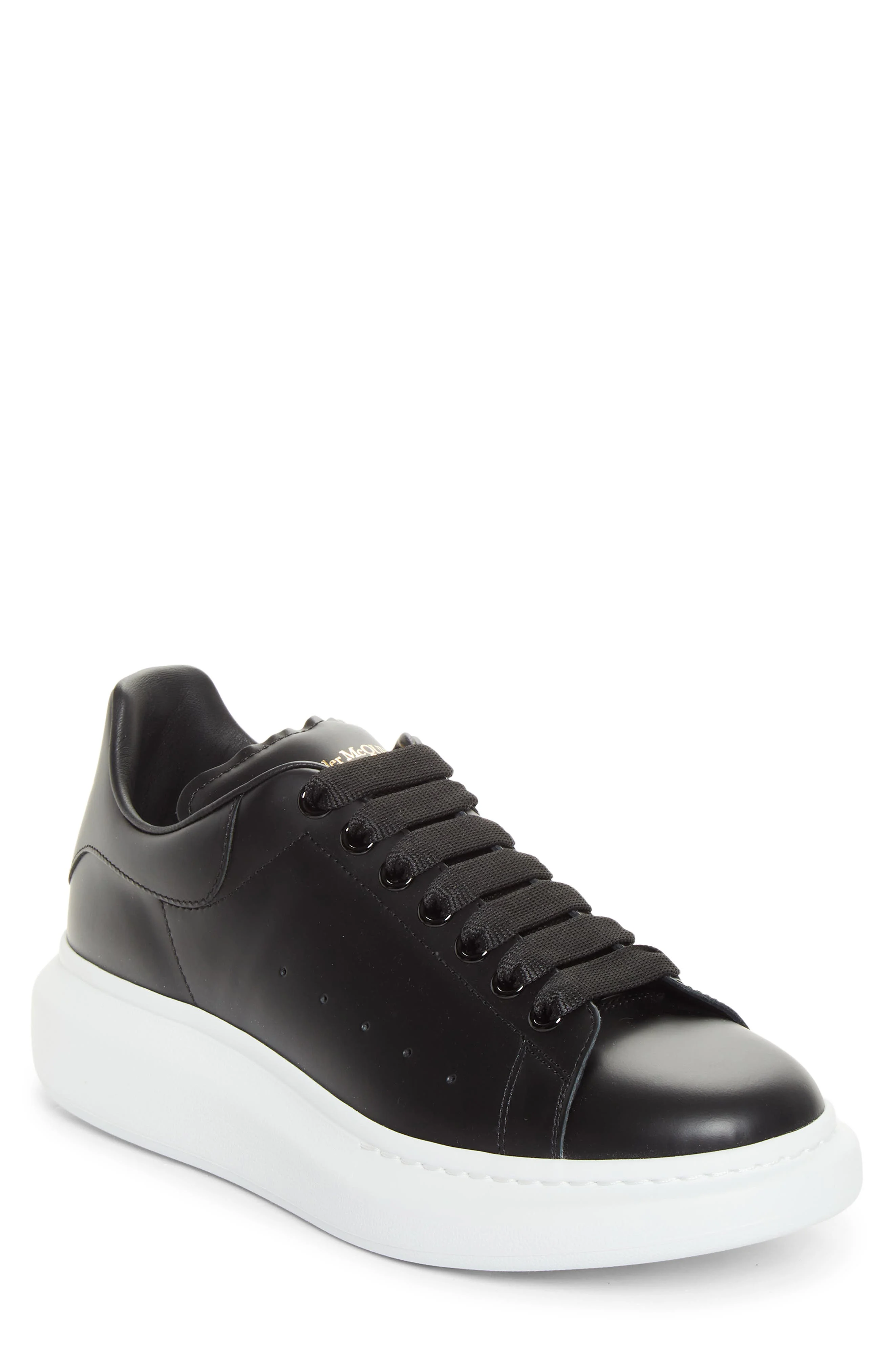 McQueen Oversize Sneaker in Black/Black at Nordstrom - 1