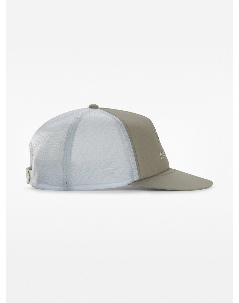 Logo Flat Brim Trucker Hat 4