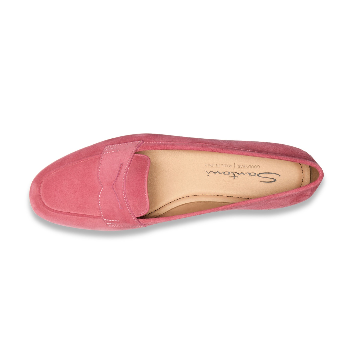 Women's pink suede Carla loafer - 4