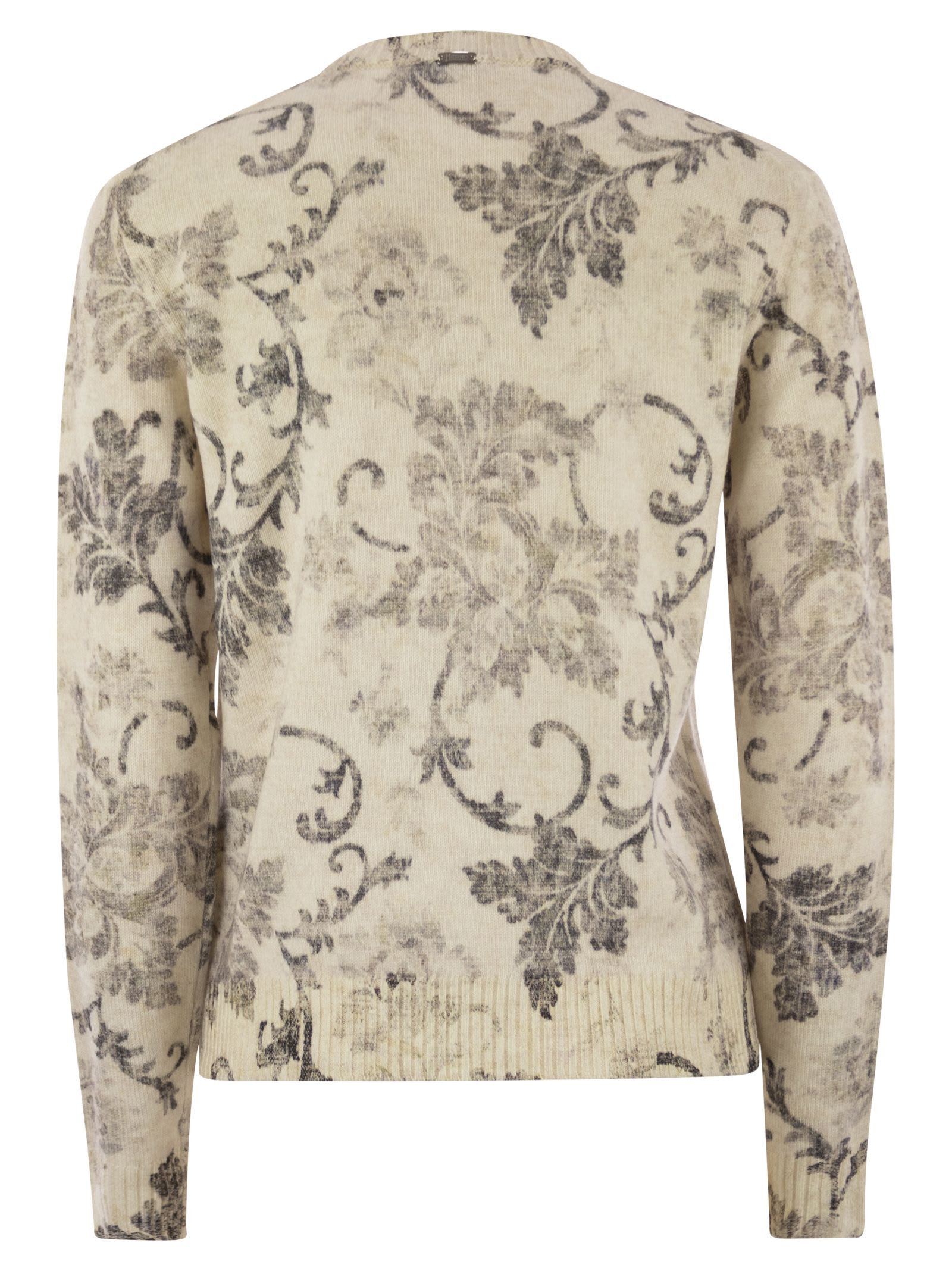 Herno Women Wool Jumper With Floral Pattern - 2