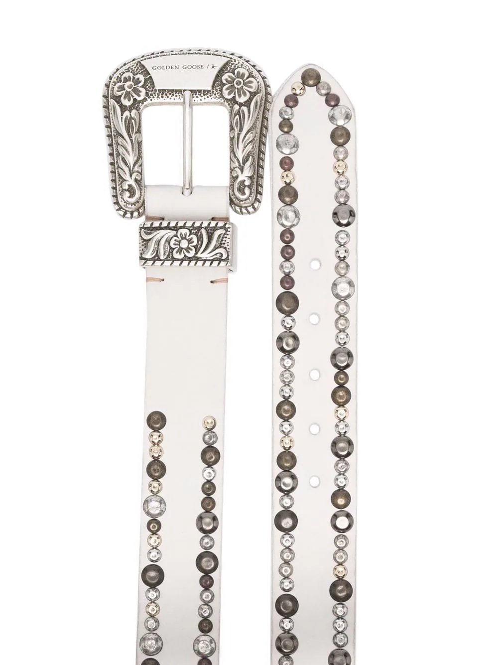 stud-embellished leather belt - 2