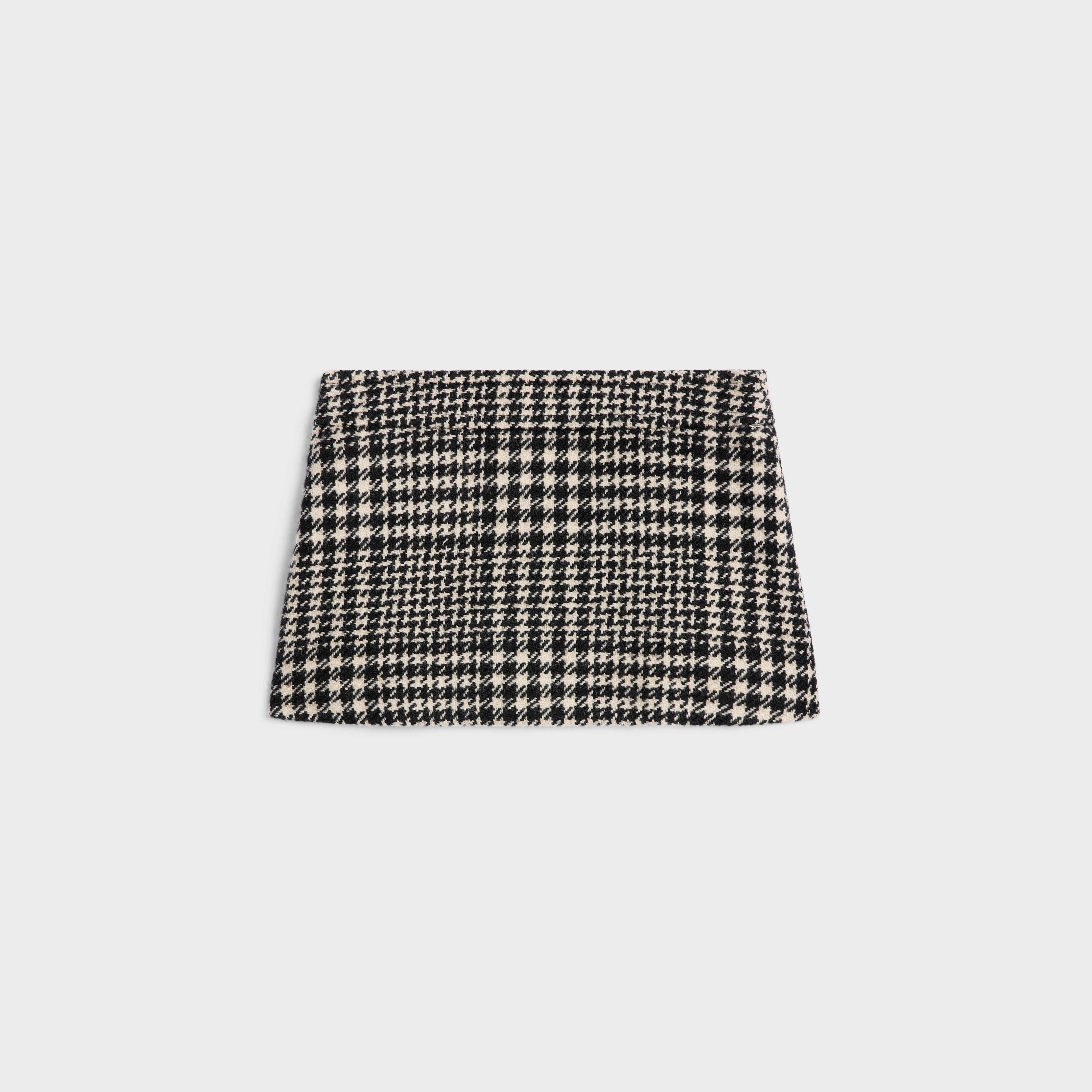 関税込 CELINE | TRAPEZE MINI SKIRT IN WOOL TWEED CELINE trapeze mini skirt in wool tweed | REVERSIBLE