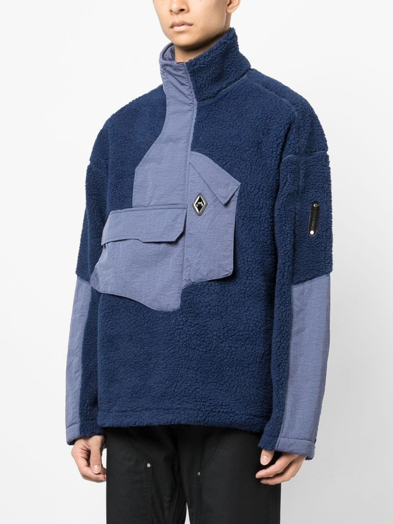 Bonded Axis panelled fleece jacket 3