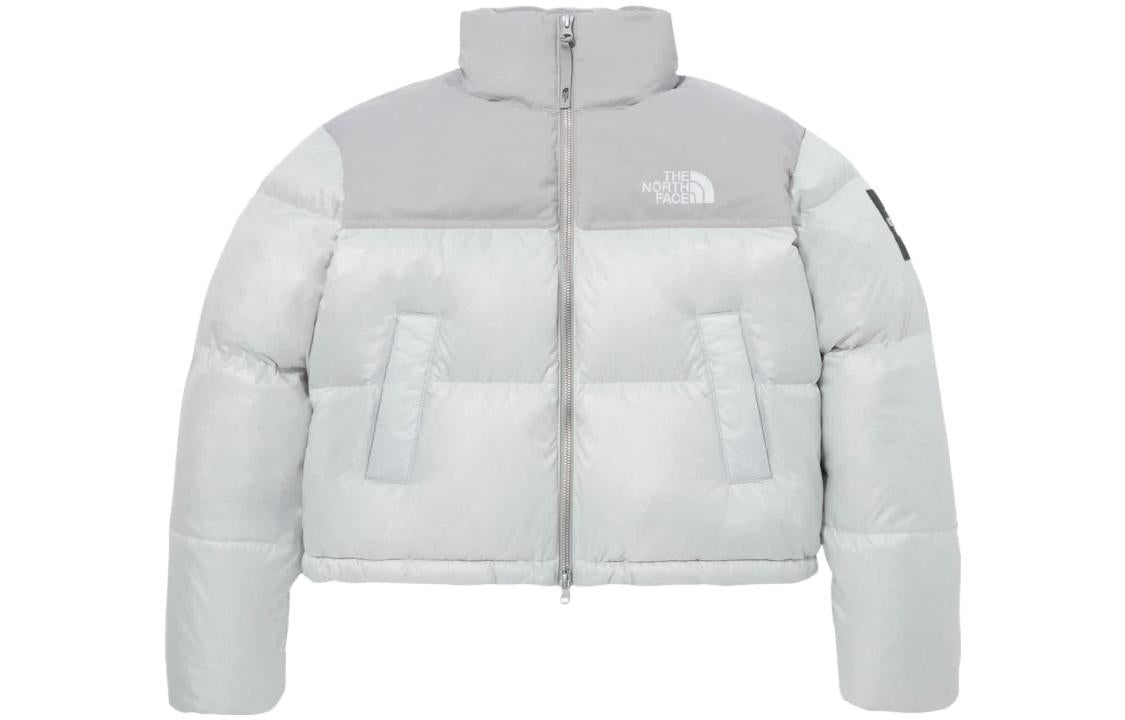 (WMNS) The North Face White Label Novelty Nuptse Down Jacket Asia Sizing 'Ice Grey' NJ1DP85L - 2