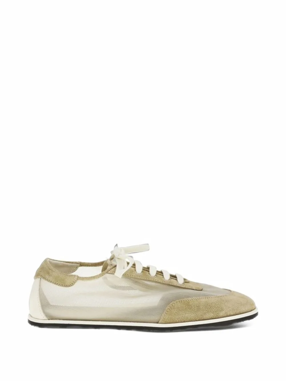 mesh-panelled suede sneakers - 1