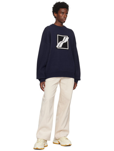 We11done Navy Crewneck Sweater outlook