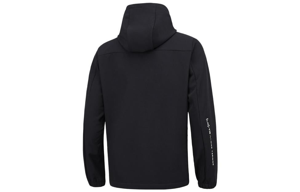 Li-Ning Logo Fleece Full Zip Hooded Jacket 'Black' AFDSC13-1 - 2