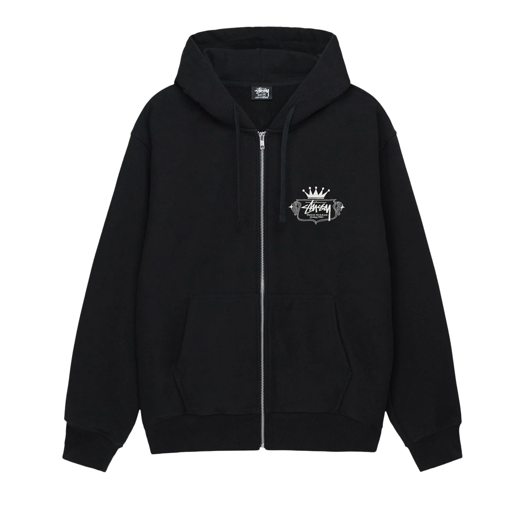 Stussy Built To Last Zip Hoodie 'Black' - 1