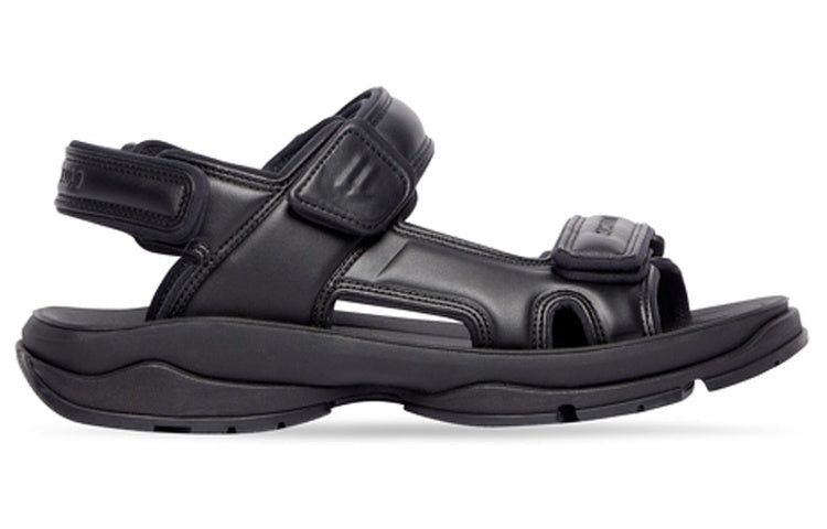 (WMNS) Balenciaga Tourist Sandals 'Black' 738612W2CDA1000 - 2