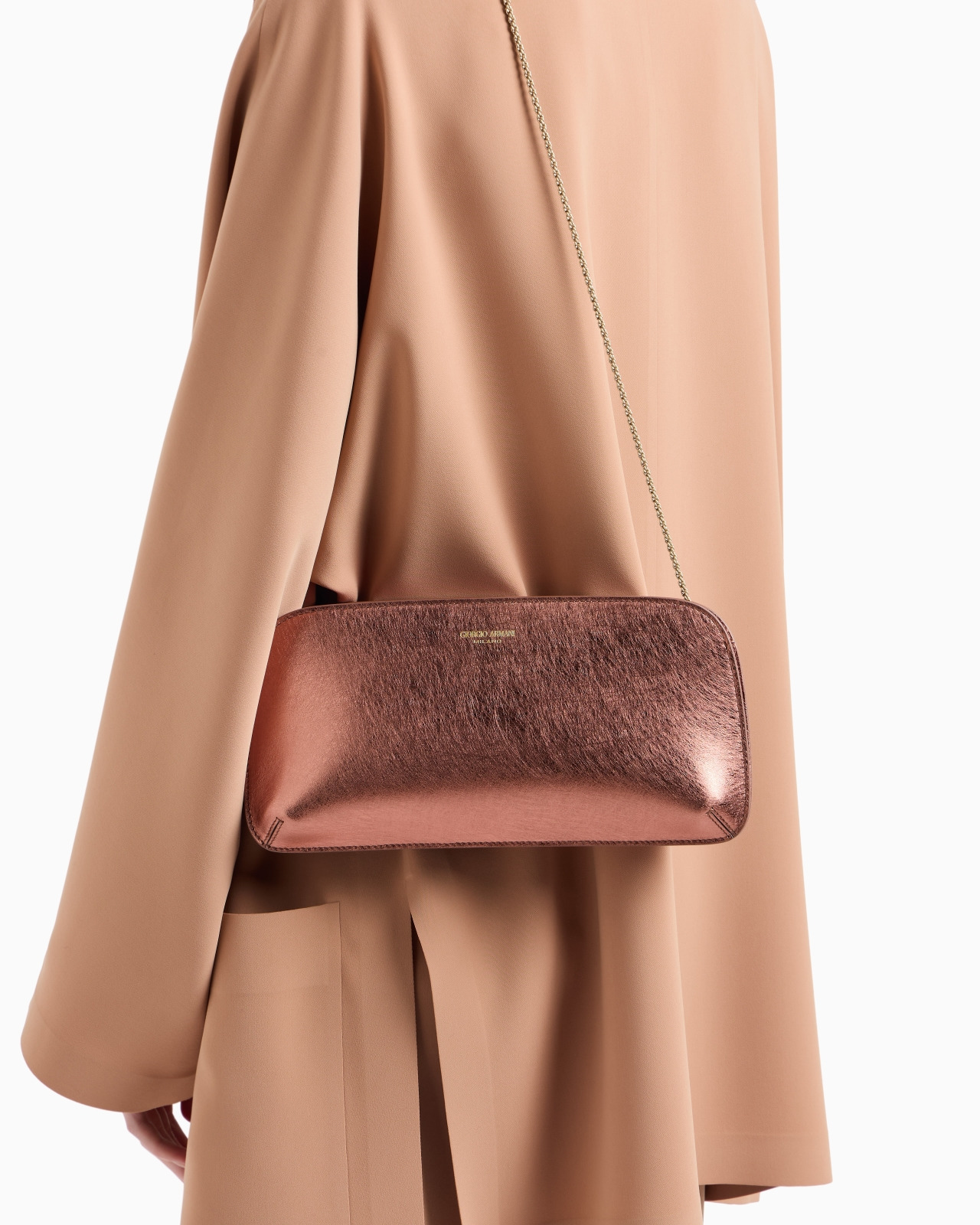 LAMÉ LEATHER LA PRIMA HORIZONTAL CLUTCH BAG - 7
