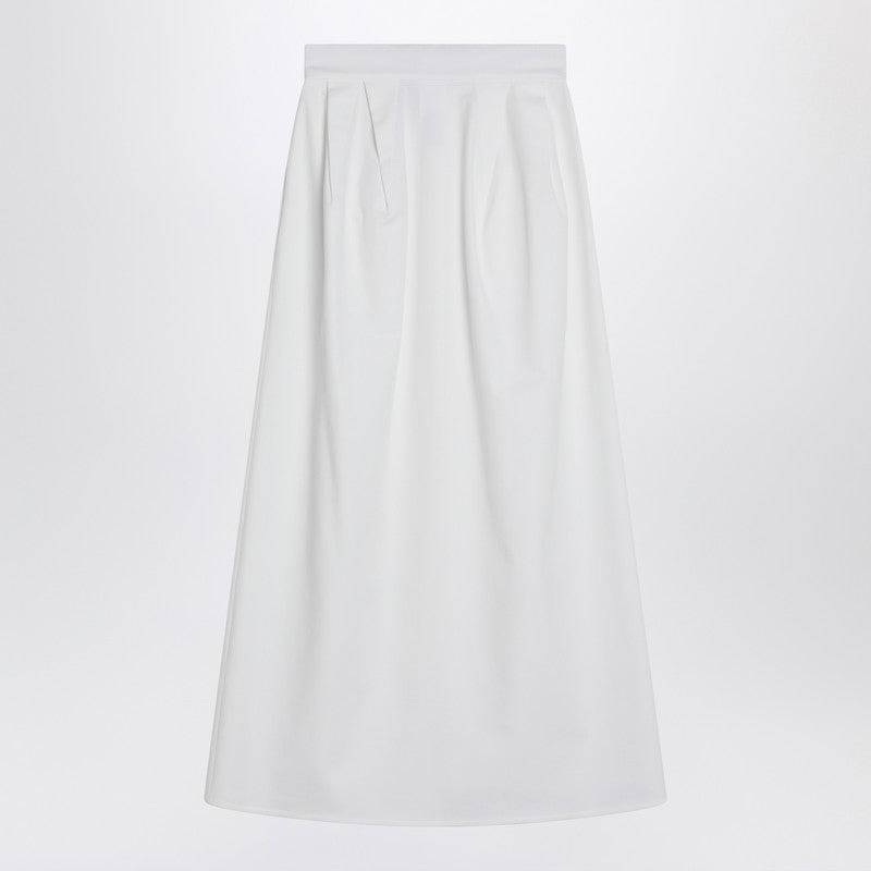 Max Mara Wide White Gabardine Skirt Women - 2
