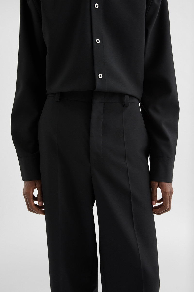 Wool Poplin Belted Trousers 3