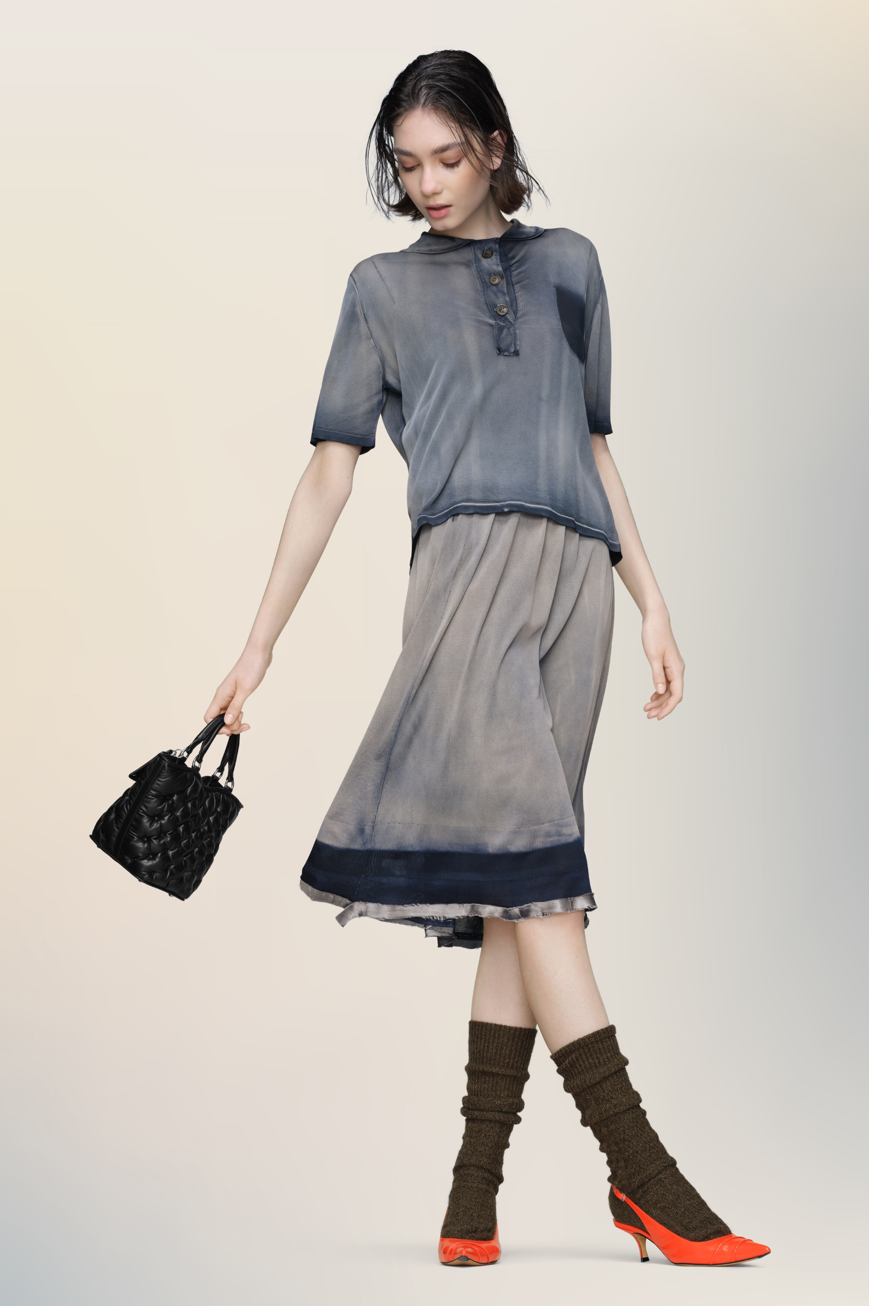 Sun-faded midi skirt - 7