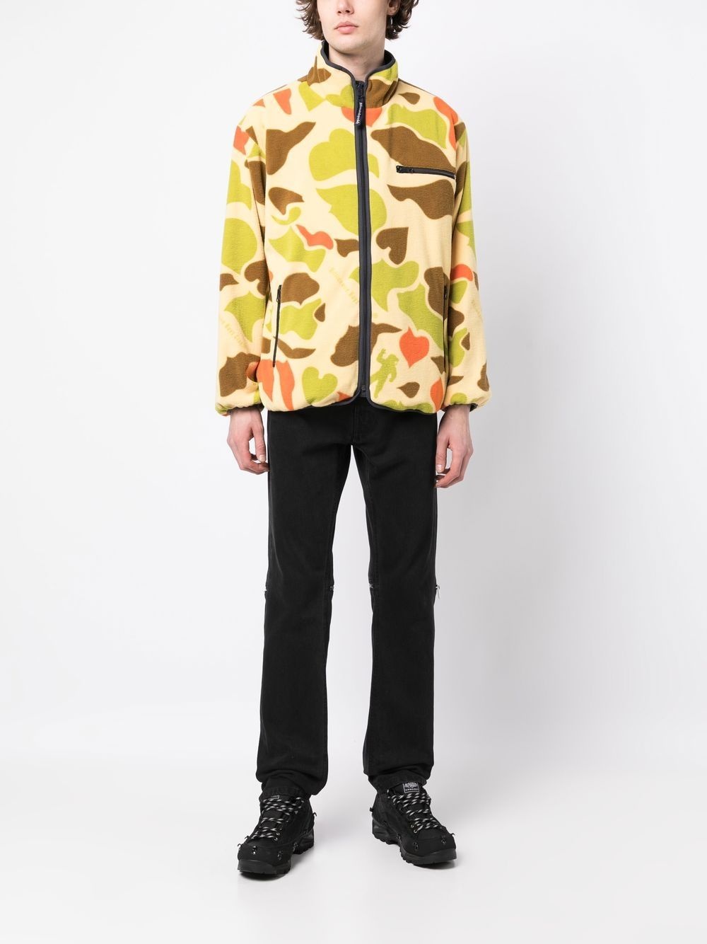 CAMOUFLAGE PRINT REVERSIBLE FLEECE JACKET - 5