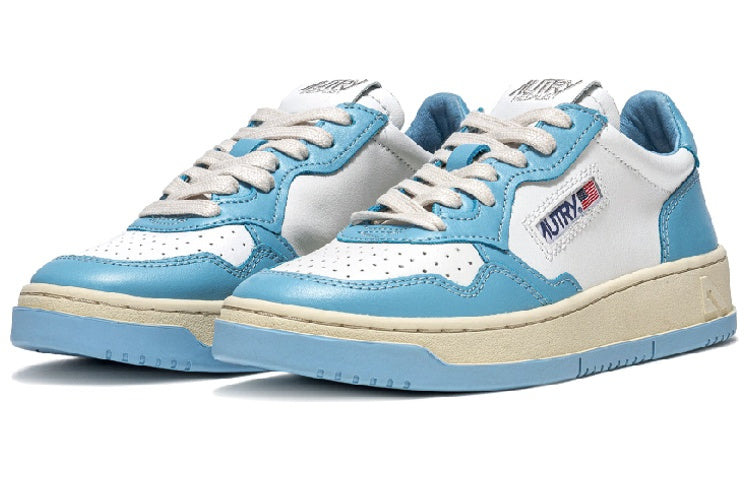 Autry Medalist Leather Low 'White Light Blue' AULM-WB08 - 2