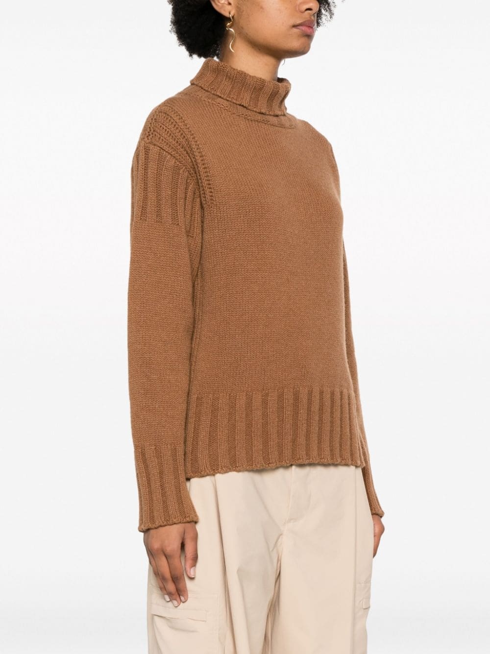 roll-neck cashmere jumper - 3