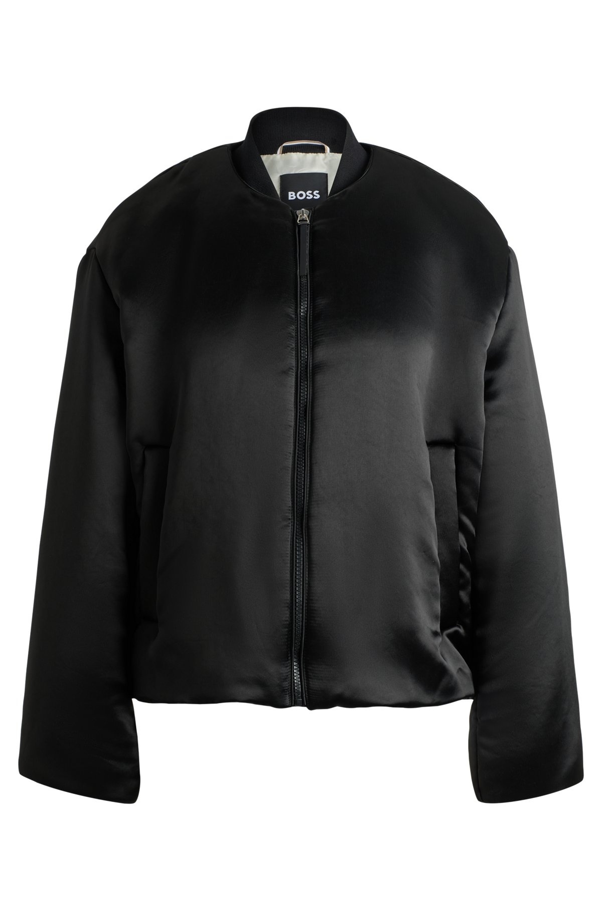 PADDED BOMBER JACKET IN SATIN - 1