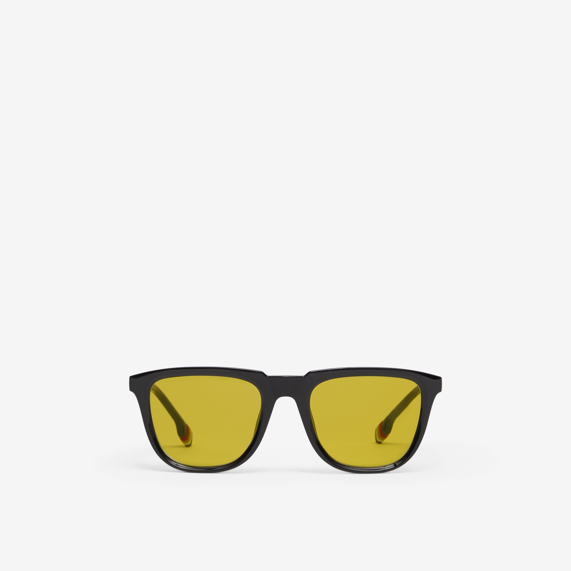 Stripe Detail Square Frame Sunglasses - 1