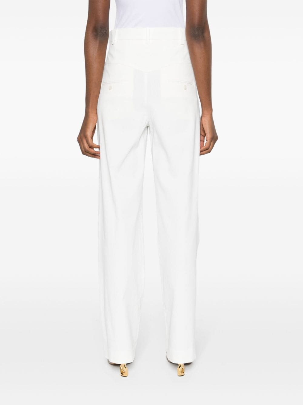high-waist straight-leg trousers - 4