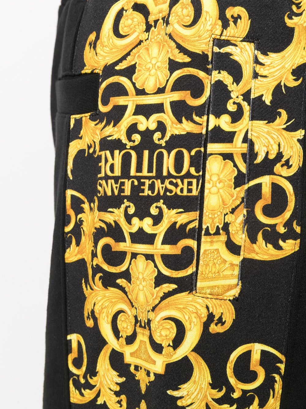 baroque-print cotton shorts - 5