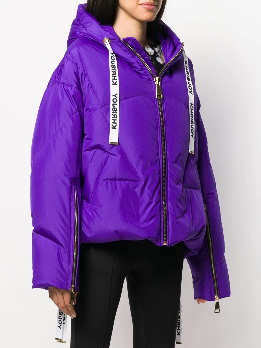 zipped puffer jacket - 3