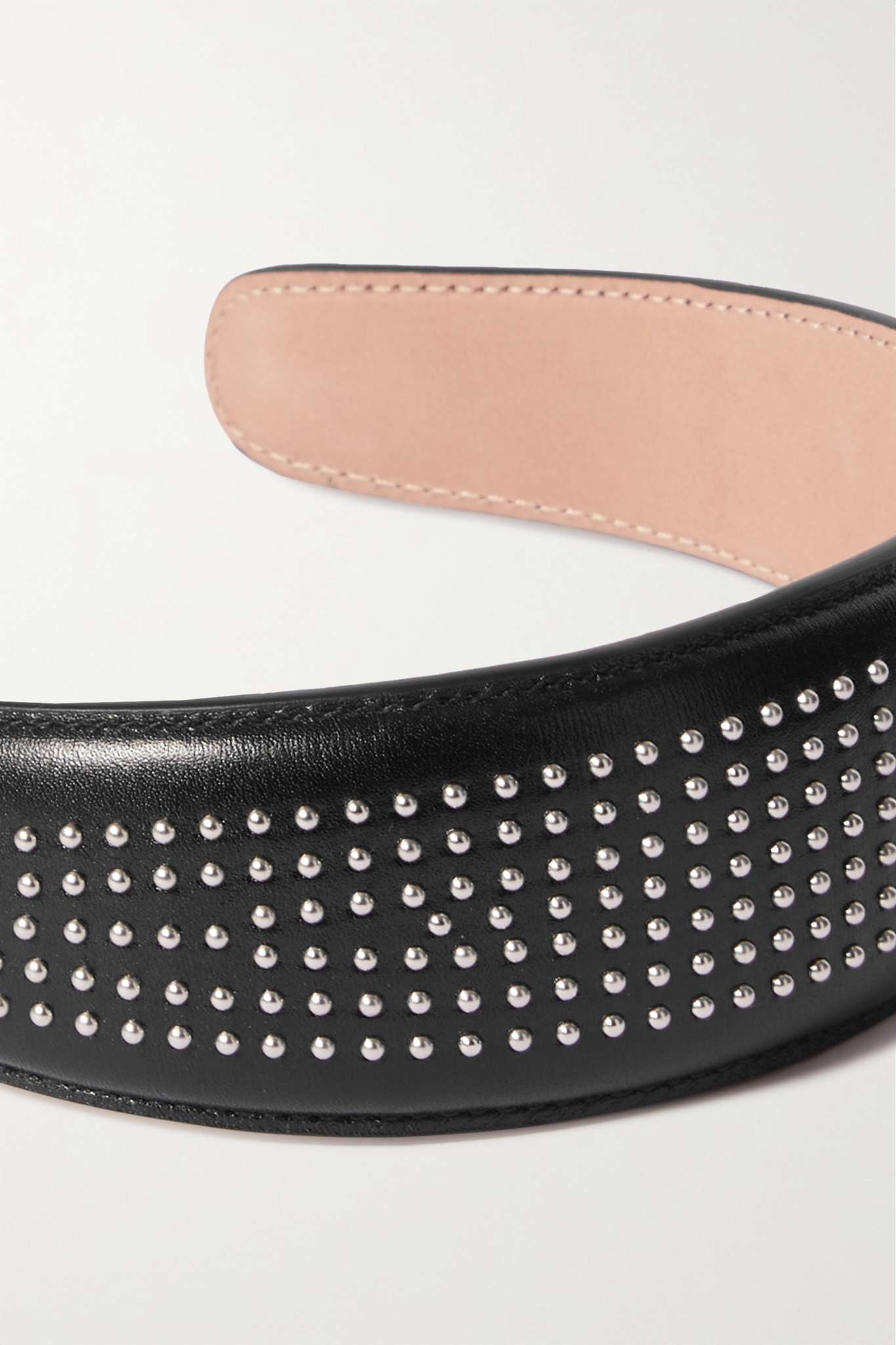 Studded leather headband - 3